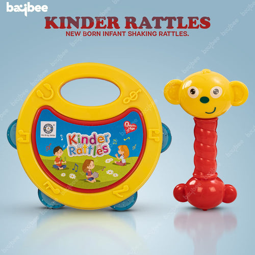 Baybee Pack of 2 Baby Toys Rattles Set with Smooth Edges for Babies. BAYBEE