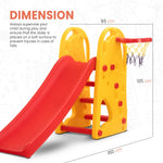 Baybee 3 in 1 Pony Garden Sliders for Kids, Plastic Baby Slide with Basketball Hoop for Kids BAYBEE