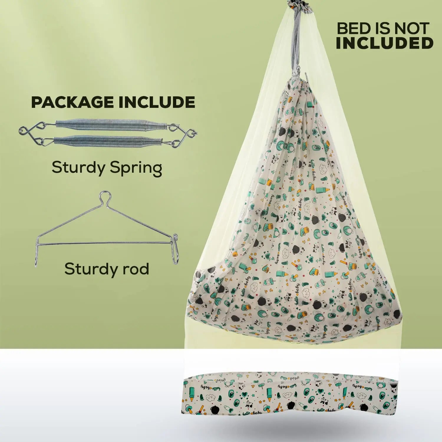 Baybee Cotton Baby Hanging Cradle for New Born Baby with Mosquito Net ...