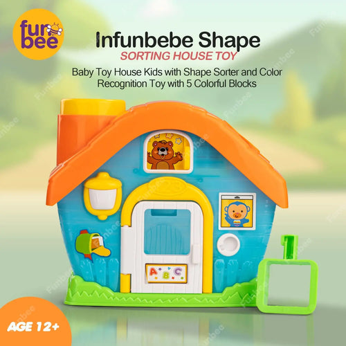 Baybee Infunbebe Shape Sorting House Toys for kids with 5 Colorful Blocks BAYBEE