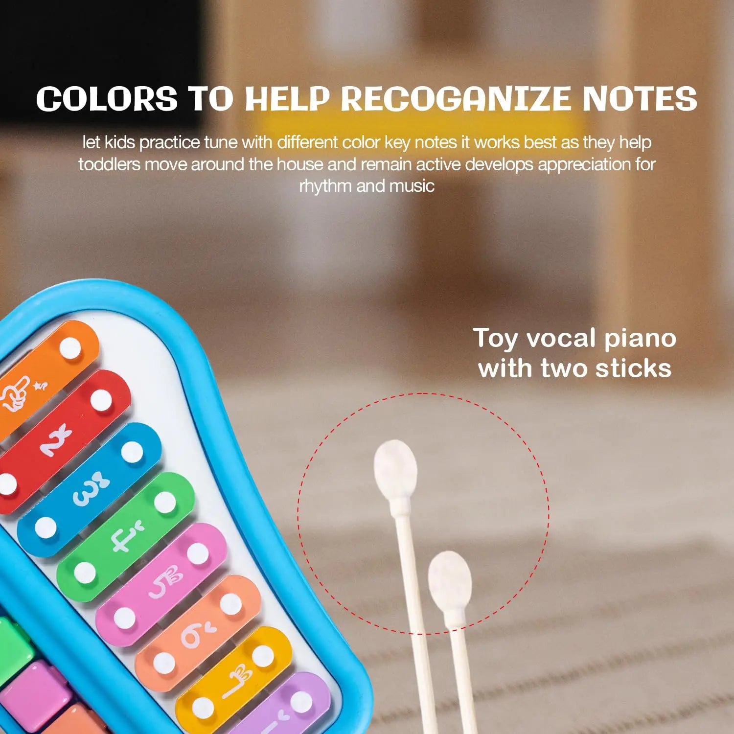 Baybee 2 in 1 Baby Piano Xylophone Musical Toys for Kids with 8 Keys ...