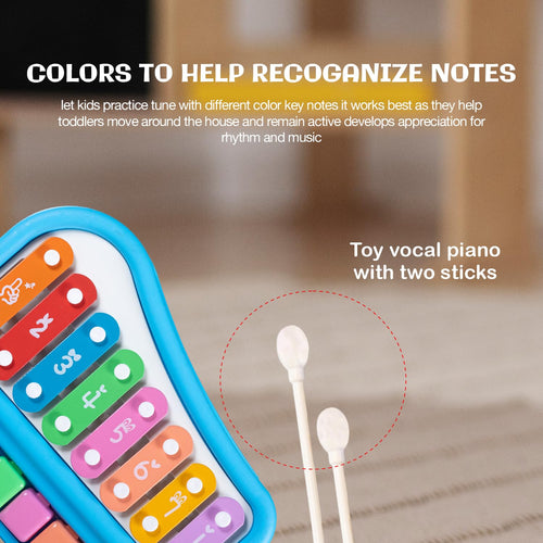 Baybee 2 in 1 Baby Piano Xylophone Musical Toys for Kids with 8 Keys BAYBEE