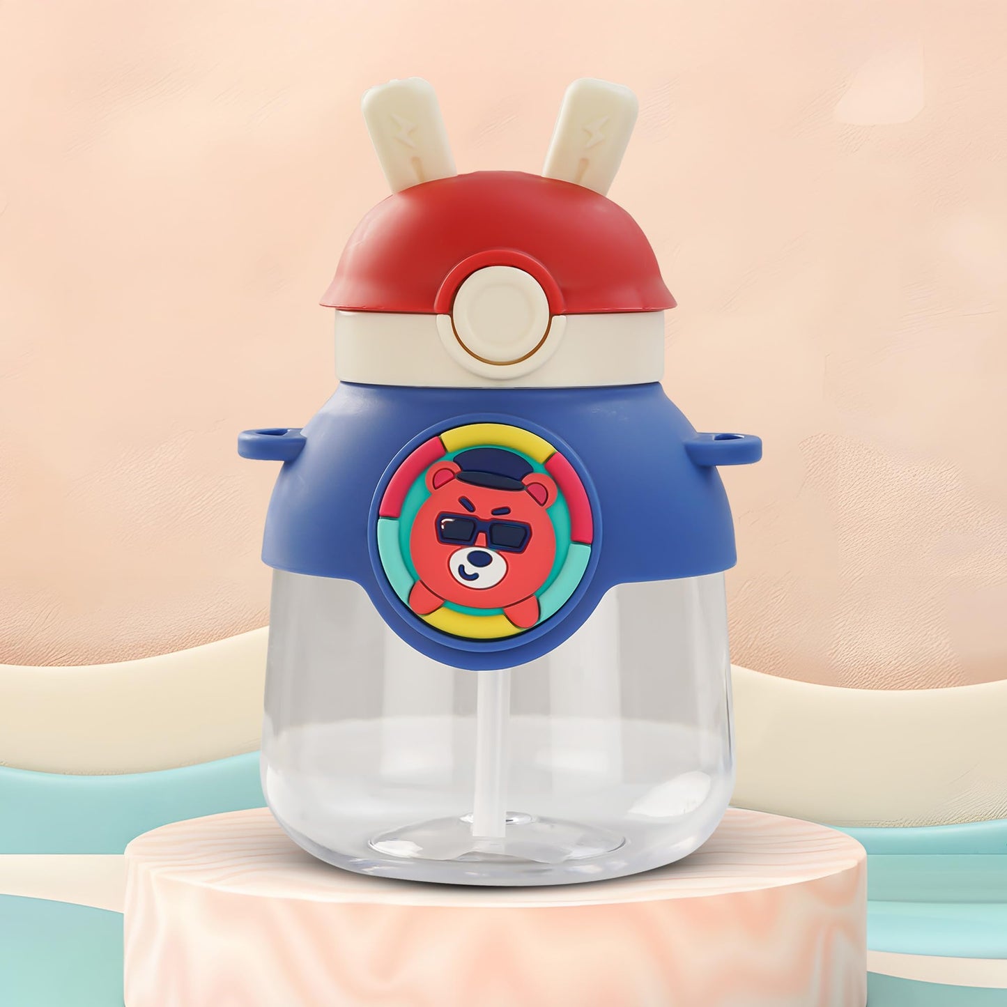 Baybee Bubbly Baby Sipper Water Bottle with Soft Silicone Straw and Adjustable Strap BAYBEE