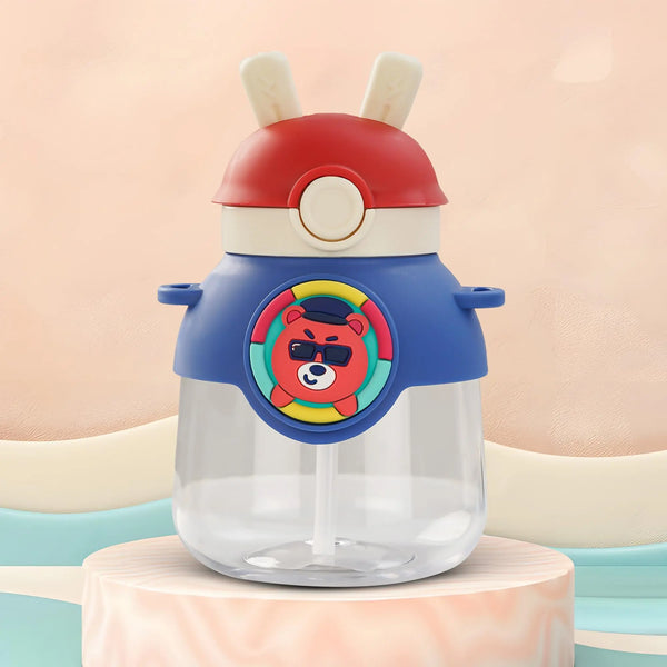 Baybee Bubbly Baby Sipper Water Bottle with Soft Silicone Straw and Adjustable Strap (670ml)