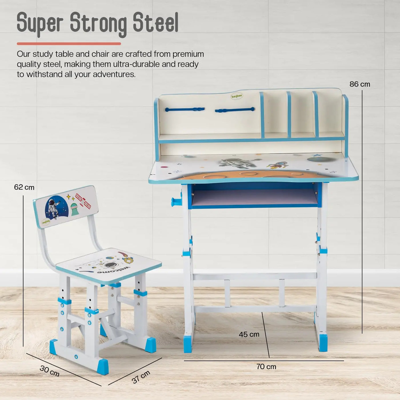 Baybee Wooden Multi Functional Kids Study Table for Students, Hight Ad ...