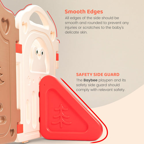 Baybee Kids Playards Playpen for Babies, Smart Portable Baby Activity with Safety Door Lock & Side Guard-  Upto 5 Years boys Girls (12 Panels) BAYBEE