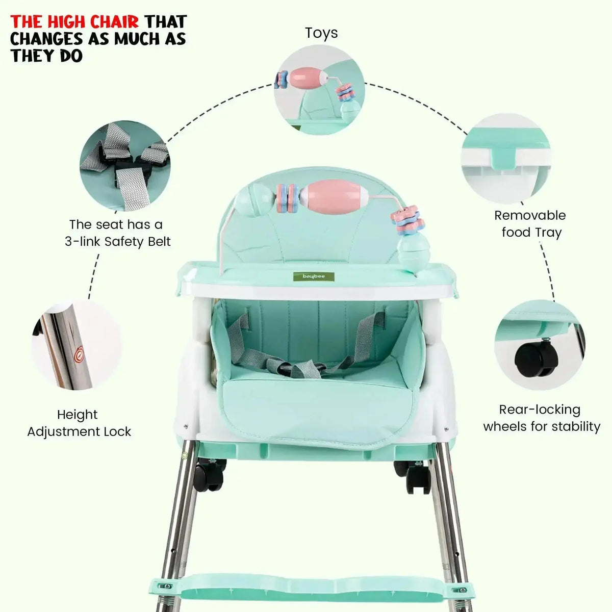 Purchase Now Adjustable High Chair for Kids Baby Feeding Chair with ...