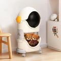 BAYBEE Astronaut Toy Storage Organizer for Kids 2-Level Detachable Rolling Cart with Center-Locking Wheels BAYBEE