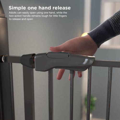 Baybee Auto Close Baby Safety Gate, Durable Staircase Kids Safety Baby Fence Dog Gate Barrier with Easy Walk Child Gate BAYBEE