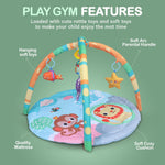 Joyful Juniors 2 in 1 Cotton Playgym with Rattle for Babies - Round Shape