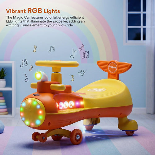 Baybee Diver Baby Swing Cars for Kids Twister Ride on Kids Car with RGB Lights - Baybee India