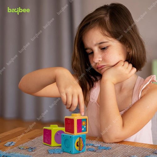 Baybee Nesting Cubes with Alphabets Stacking Block Cubes Puzzles Toys for Baby BAYBEE