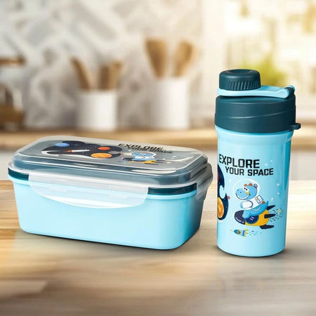 Baybee TiffinTote Lunch Box for School Kids with Spoon & Fork (1050ml LB with 500ml WB) BAYBEE
