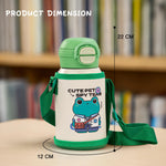 Baybee 2 in 1 PandaPlunge Baby Sipper Bottle with Straw for Kids Sipper Water Bottle (550ml) BAYBEE
