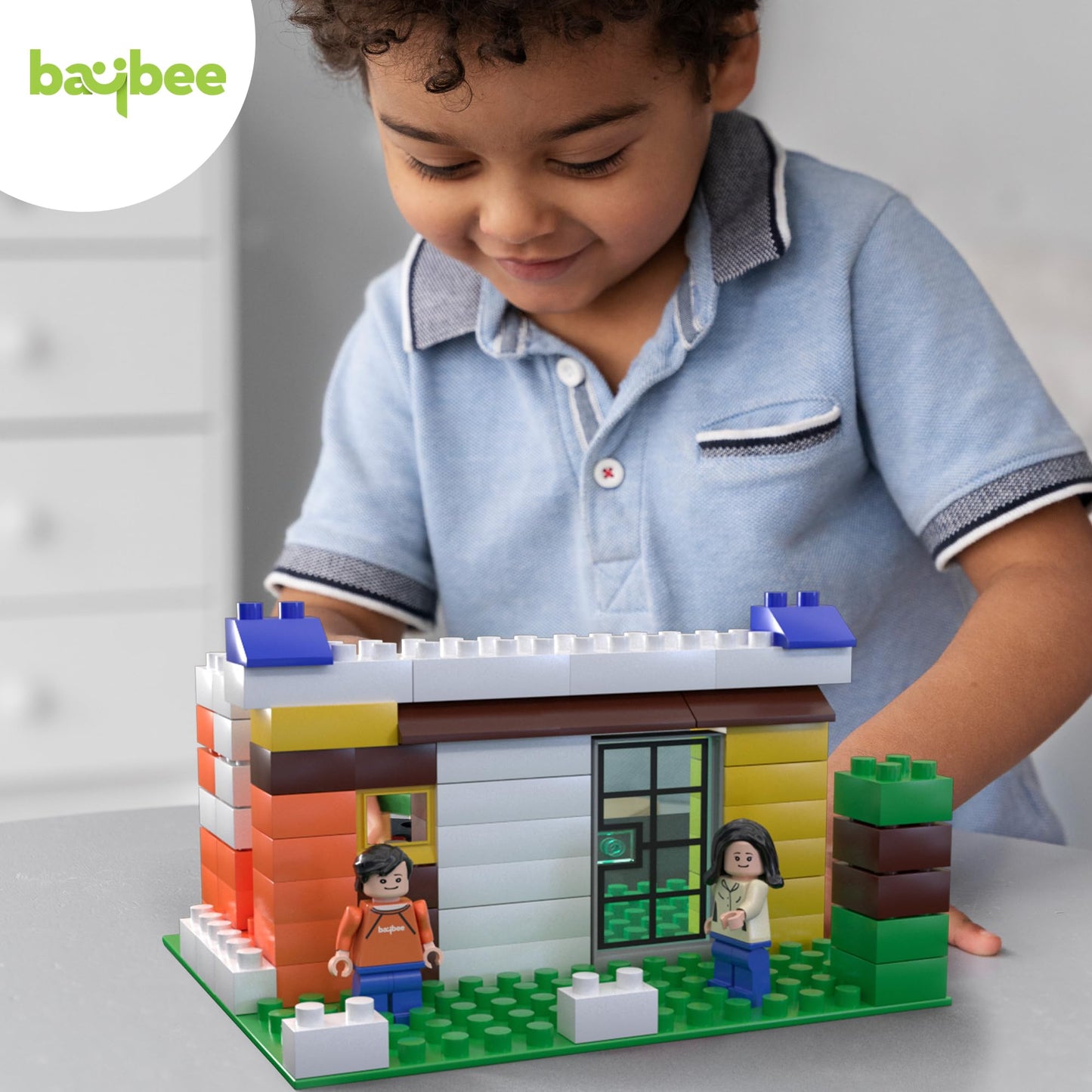 BAYBEE 3 in 1 Town of House DIY Plastic Building Blocks Toys for Kids