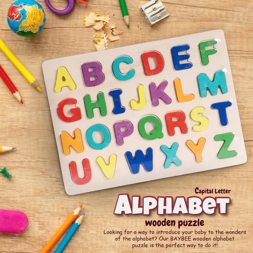 Baybee Alphabetical Wooden Puzzle Game for Toys BAYBEE