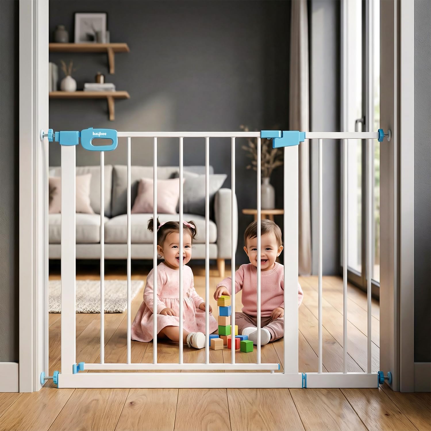 Baybee Baby Safety Gate for Door & Stairs 75-105 cm