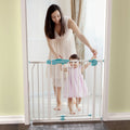 Baybee Auto Close Baby Safety Gate for Kids, Extra Tall Baby Fence Barrier Dog Gate with Easy Walk-Thru Child Gate | Baby Gate for House, Stairs, Door | Safety Gate for Baby (Green (75-85 +10cm)) Baybee India