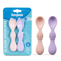 Baybee Silicone Baby Spoon Set for Baby Feeding - (Pack of 2)