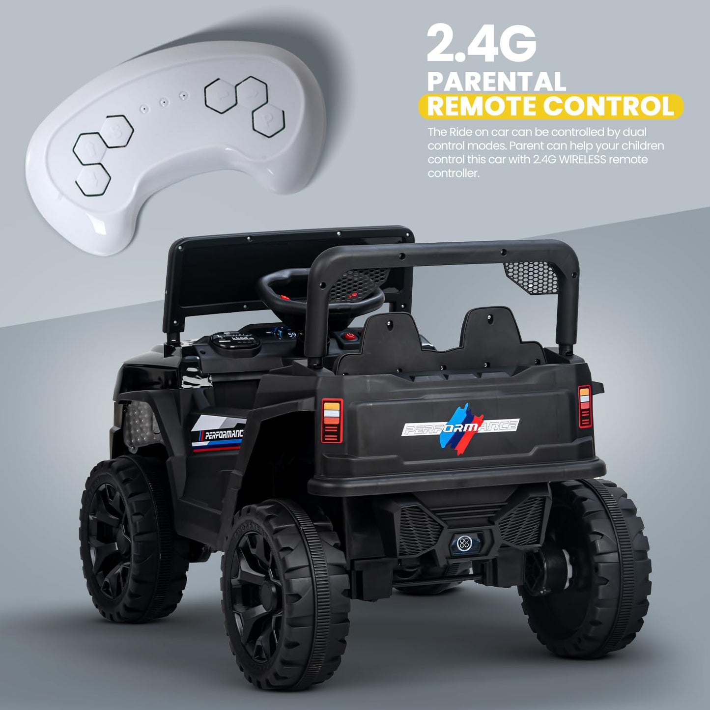 Baybee Rovera 4×4 Battery Operated Jeep for Kids, Ride on Toy Kids Car with RGB Windshield Light & Music | Baby Big Battery Car Toys for Kids | Electric Jeep Car for Kids to Drive 2 to 6 Years