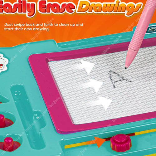 Baybee Pack of 2 Magnetic Drawing Erasable Doodle  Board Slate for Kids BAYBEE