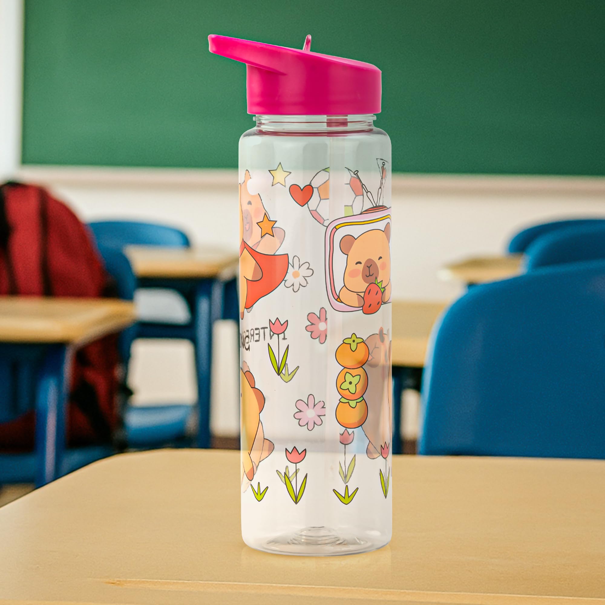 Baybee Chubby Sipper Bottle for Kids, Anti-Spill Sippy Water Bottle (600ml)