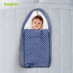 BAYBEE 3 in 1 Baby's Cotton Bed Cum Carry Bed, Printed Baby Sleeping Bag-Baby Bed