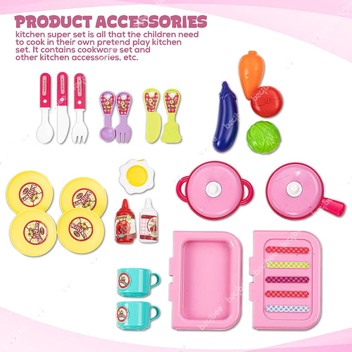 Baybee 2 in 1 Kitchen Set for Kids, Portable Pretend Play Toys BAYBEE