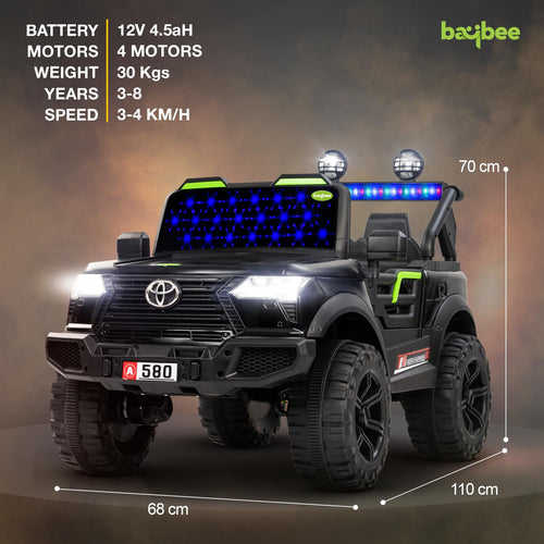 Baybee Ceyato Battery Operated Jeep for Kids with Light & Music Kids to Drive 3 to 8 Years Boy Girl Baybee India