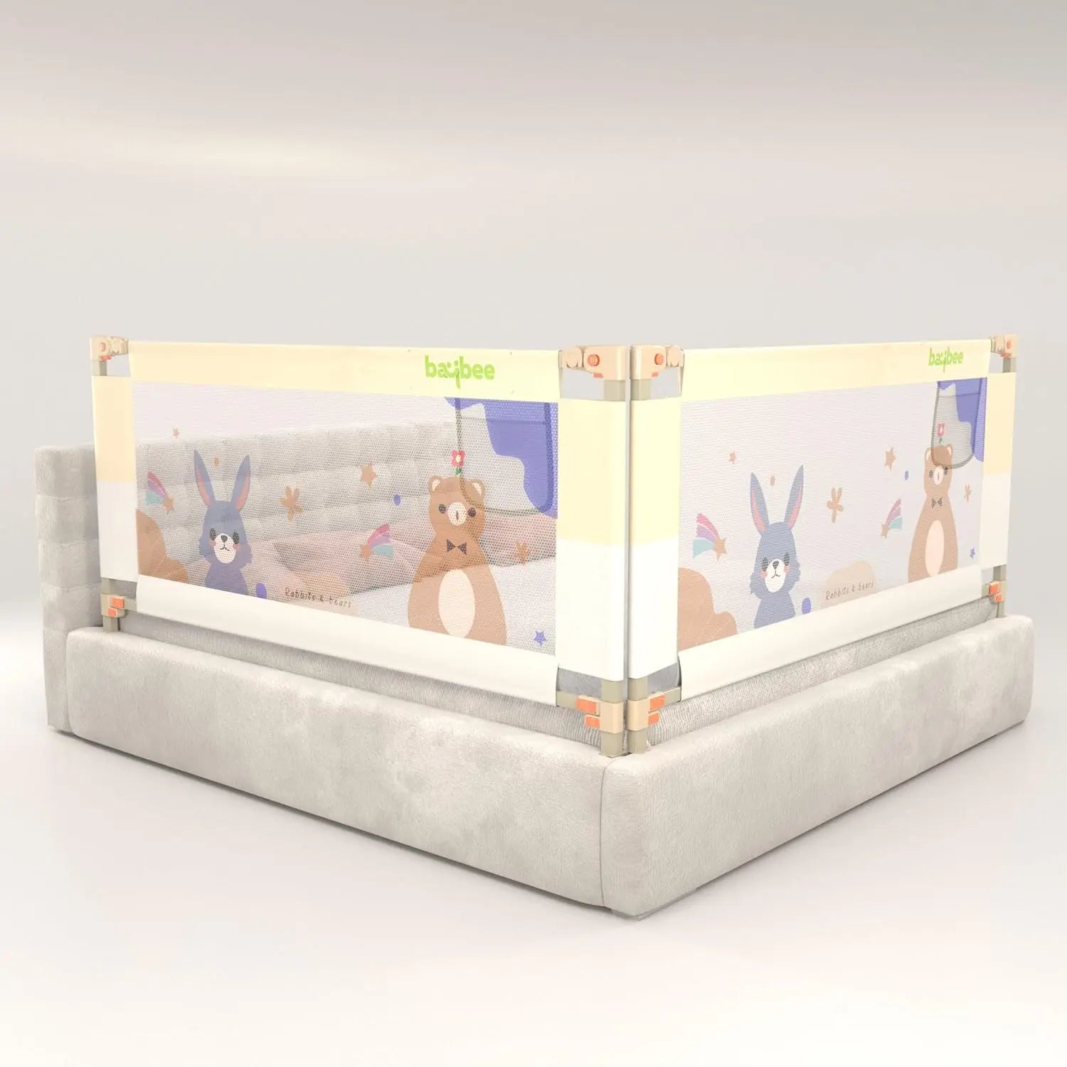 Baybee Baby Bed Rail Guard for Baby Safety (Pack of 2, 150x80CM)