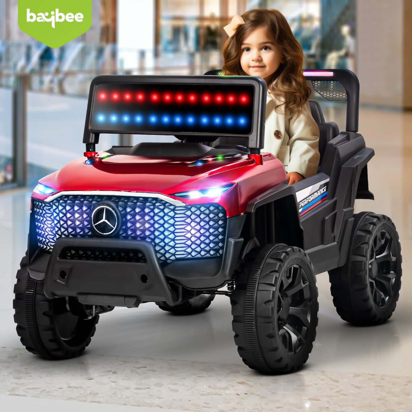 Baybee Rovera 4×4 Battery Operated Jeep for Kids, Ride on Toy Kids Car with RGB Windshield Light & Music | Baby Big Battery Car Toys for Kids | Electric Jeep Car for Kids to Drive 2 to 6 Years