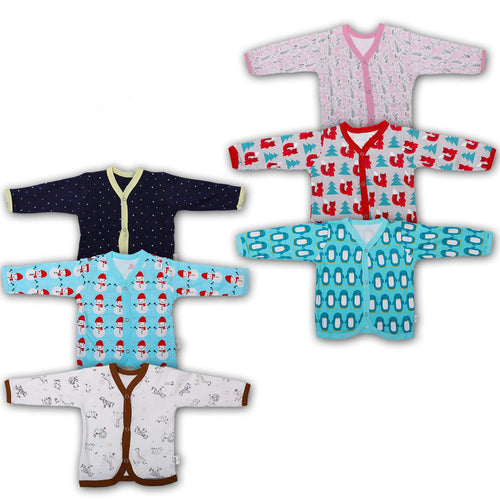 Baybee Pack of 6 Cotton Baby Unisex Regular Fit Clothing Set -Baby Top Jablas 3-6 Months