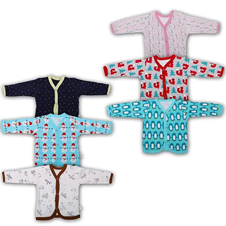 Baybee Pack of 6 Cotton Baby Unisex Regular Fit Clothing Set -Baby Top Jablas 0-3 Months BAYBEE
