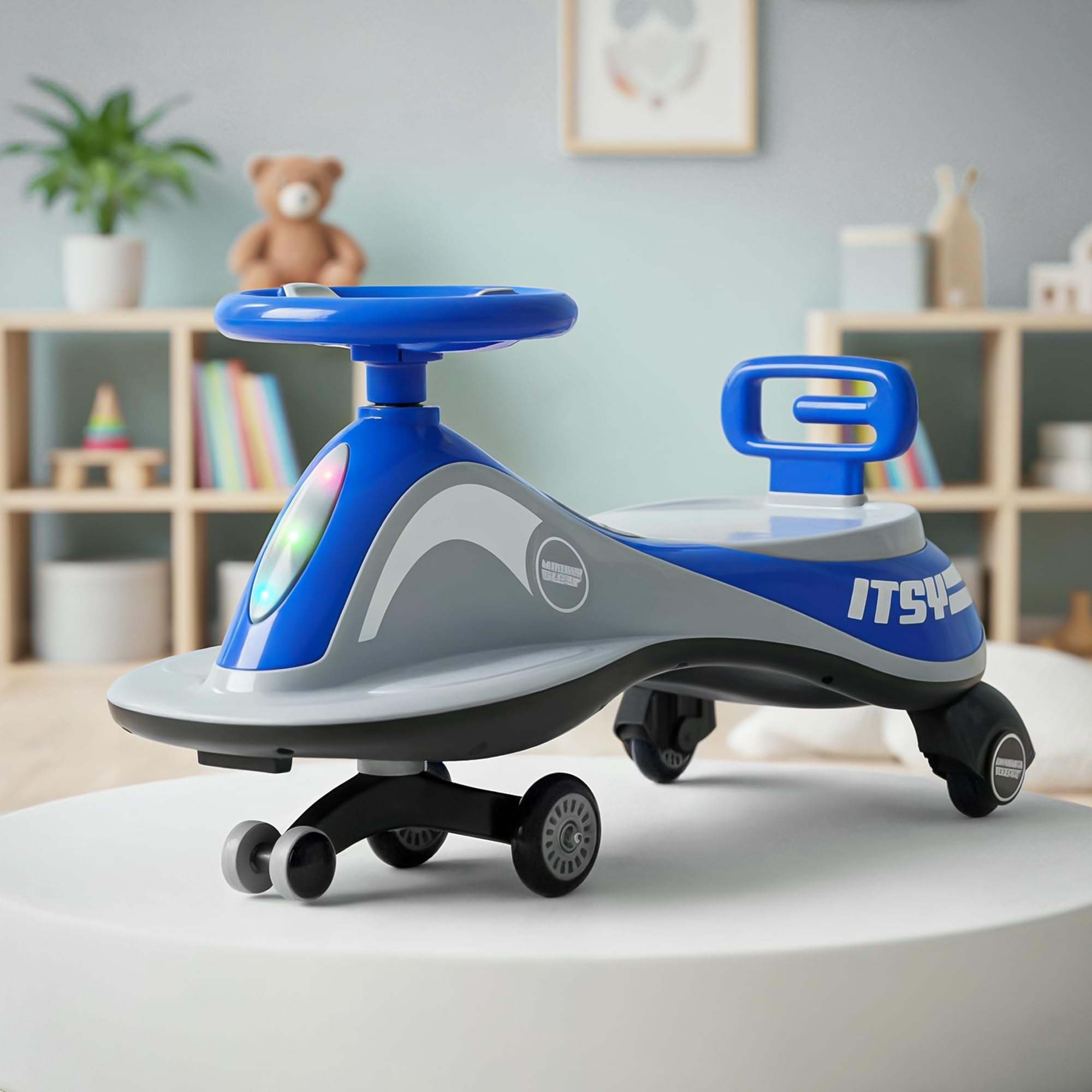 Baybee Pluto Kids Magic Swing Cars for Kids, with Led Lights