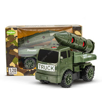 BAYBEE Friction Powered Push and Go Military Truck Toys for Kids