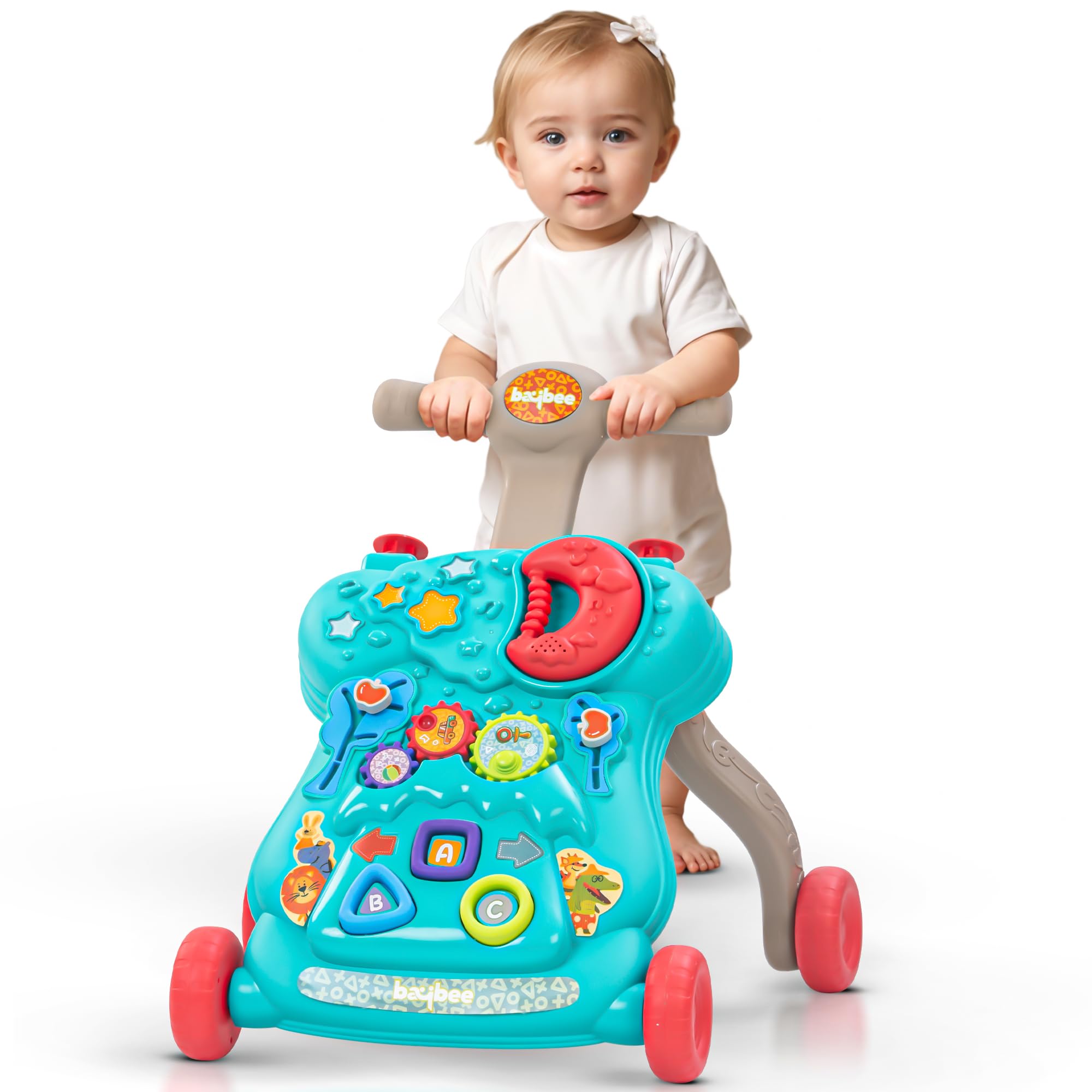 Baybee Lilo Baby Walker for Kids With LED Light, Music, Rotating Gears & Easy Grip Push Handle | for 0 to 2 years Boy Girl