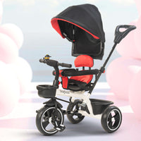 Baybee Duke 3 in 1 Baby Tricycles for Kids, Plug N Play Baby Cycle with Parental Handle, Canopy, & Safety Belt