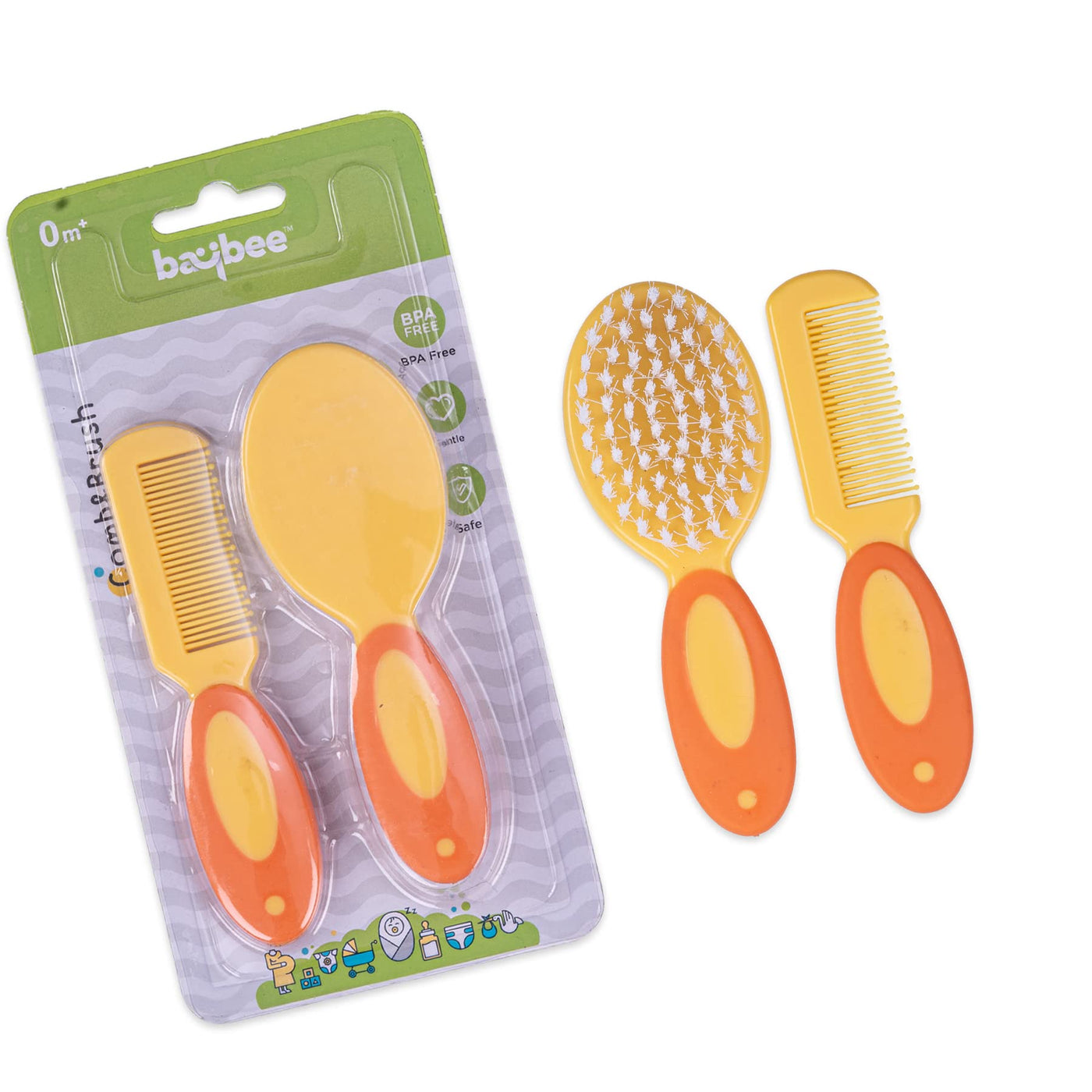 Baybee Comb and Brush Set Baby Care Set for Newborns Assorted