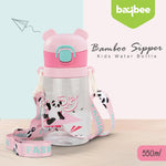 Baybee Bamboo Sipper Water Bottle with Straw for Kids Leak Proof (550ml) BAYBEE