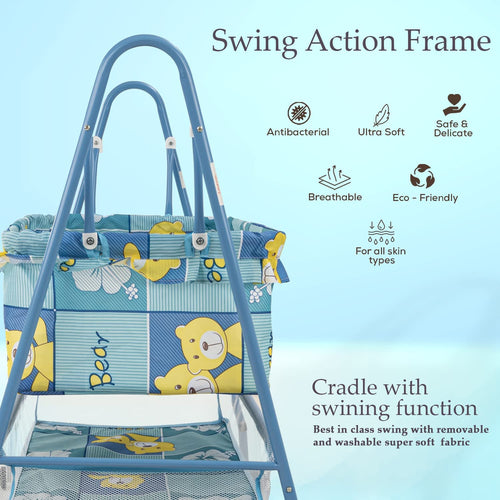 BAYBEE Arise Baby Swing Cradle for Baby with Mosquito Net, Palna Jhula for Baby BAYBEE