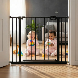 Baybee Baby Safety Gate for Door & Stairs 75-95 cm No Drill Auto-Close Safety Gate for Kids