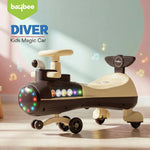 Baybee Diver Baby Swing Cars for Kids Twister Ride on Kids Car with RGB Lights - Baybee India