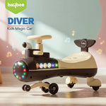 Baybee Diver Baby Swing Cars for Kids Twister Ride on Kids Car with RGB Lights - Baybee India