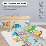 Forest Theme Baby Double Sided Play Mat Foldable Crawling Mat Size W-180cm X H-200 cm Assorted Themes