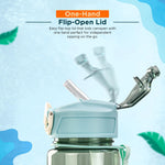 Baybee Galaxy Baby Sipper Water Bottle with Soft Silicone Straw and Strap (800ml) BAYBEE