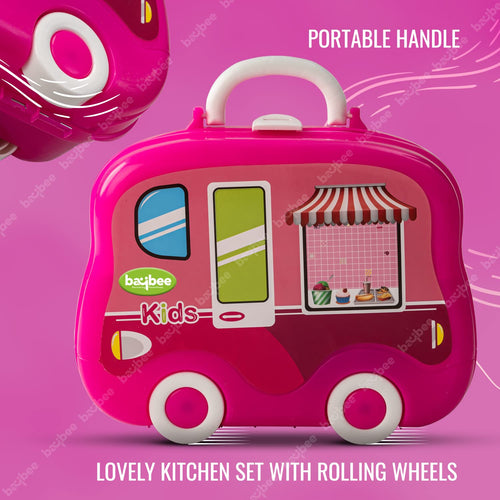 Baybee 2 in 1 Kitchen Set for Kids Girl, Role Play Kitchen Set for Kids Toys. BAYBEE