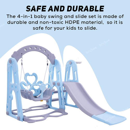 Twinkle 4 in 1 Swing and Slider Foldable Baby Garden Slide for Kids Baybee India