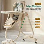 Baybee 3 in 1 High Chair with Removable Food & Toy Tray, 4 Level Height Adjustment Baybee India
