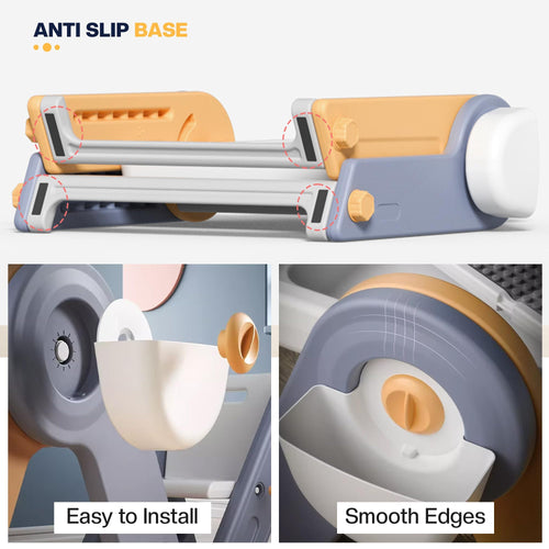 BAYBEE 6 in 1 Kids Study Table and Chair Set, Foldable, Anti Slip, Dual-Sided Tabletop, Easy to Store BAYBEE