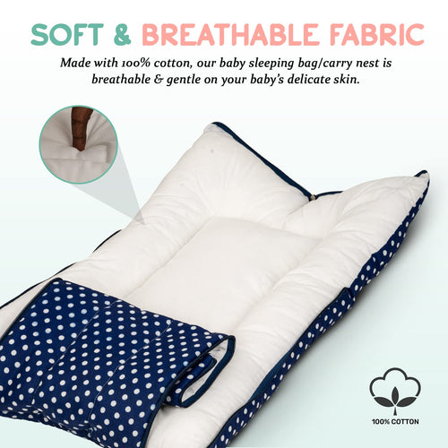 BAYBEE 3 in 1 Baby's Cotton Bed Cum Carry Bed, Printed Baby Sleeping Bag-Baby Bed BAYBEE